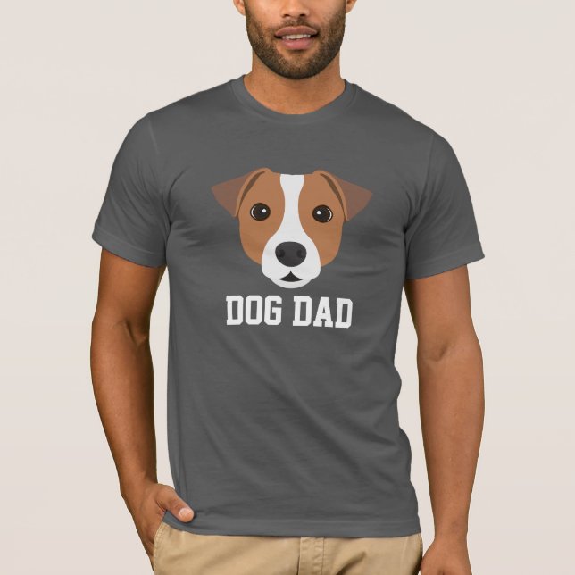 Camiseta Día del Padre del perro Jack Russell (Anverso)