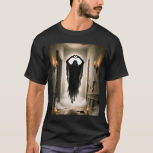 Camiseta Día del padre divertido fantasma corazón manos car
