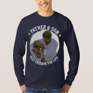Camiseta Día del Padre e Hijo Personalizado Foto Mejor Amig