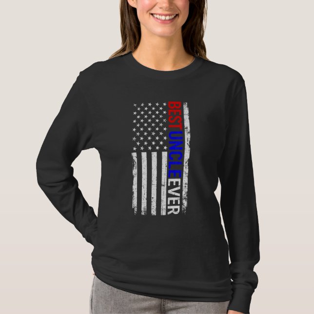 Camiseta Día del Padre en la Bandera de los Estados Unidos (Anverso)