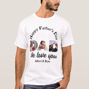 Camiseta Día del padre feliz y personalizado Papá 3 collage