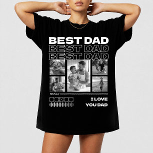Camiseta Día del Padre Fotos Personalizadas del Mejor Papá