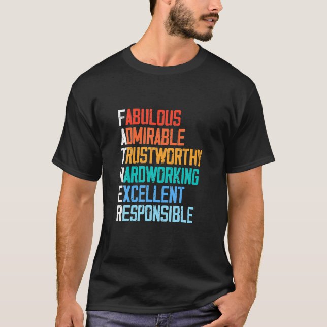 Camiseta Día del Padre Funny Fabuloso Admirable (Anverso)