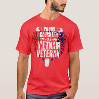 Camiseta Día del Padre Hija Orgullosa Regalo Veterano de Vi