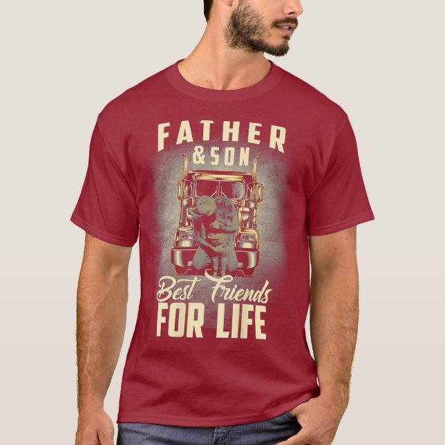 Camiseta Día del Padre Hijo Mejor Amigos por la Vida (Anverso)