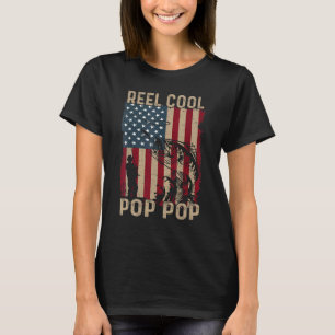 Camiseta Día del Padre Hombre Bandera Americana Carrete de