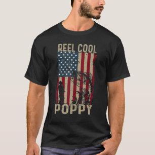 Camiseta Día del Padre Hombre  Bandera Americana Carrete de