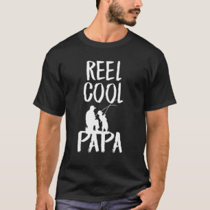 Camiseta Día del Padre Hombre Carrete de Pesca Papa Genial 
