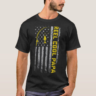 Camiseta Día del Padre Hombres Carrete de Pescar Papá Genia