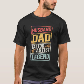 Camiseta Día del Padre Leyenda del Tatuaje de Papá Esposo