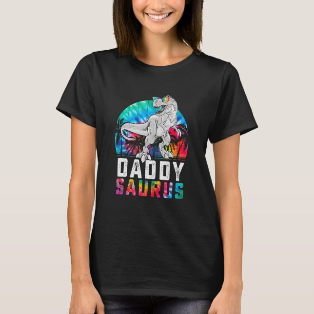 Camiseta Día del padre lindo Daddysaurus Rex Dinosaur Daddy (Anverso)