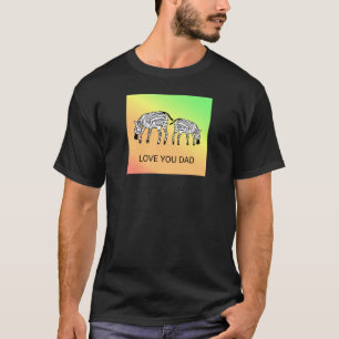 Camiseta Día del Padre, lindo reloj de zebras kenianas feli