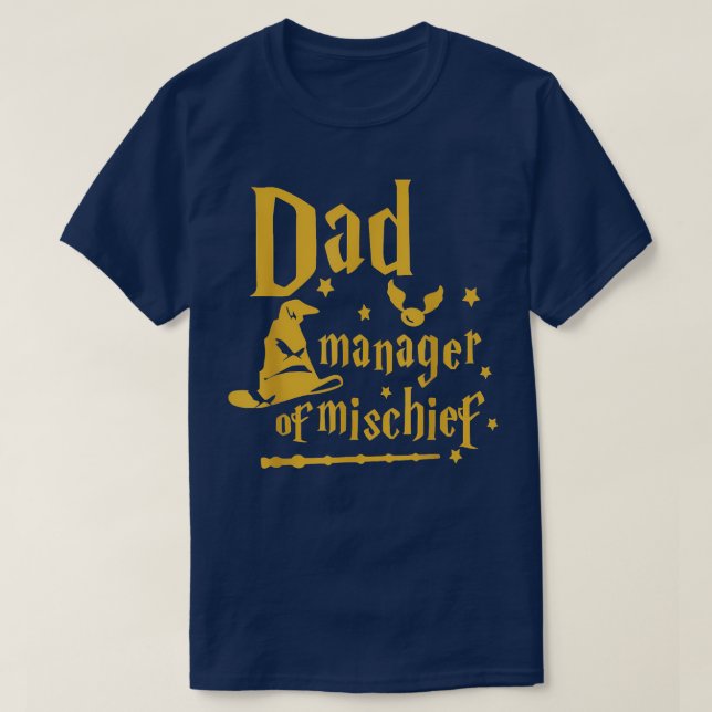 Camiseta Día del padre mago masculino (Diseño del anverso)