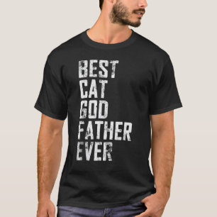 Camiseta Día del Padre Mejor Gato Padrino Jamás Vintage