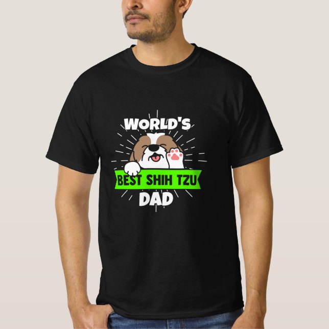 Camiseta Día del padre | Mejor papá de perro chií tuzú del  (Anverso)