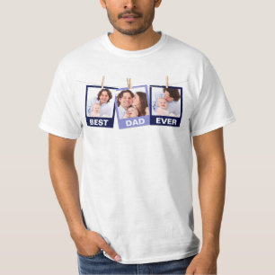 Camiseta Día del Padre   Mejor Papá del Mundo 3 Fotocolage