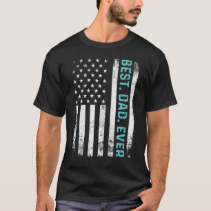 Camiseta Día del Padre Mejor Papá del Mundo Con Bandera de