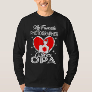 Camiseta Día del Padre, mi fotógrafo favorito me llama Opa