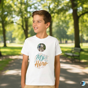 Camiseta Día del padre Mi Héroe Foto Con Papá