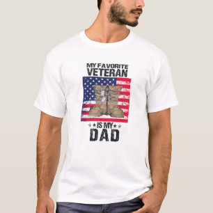 Camiseta Día del padre mi veterano favorito es mi padre