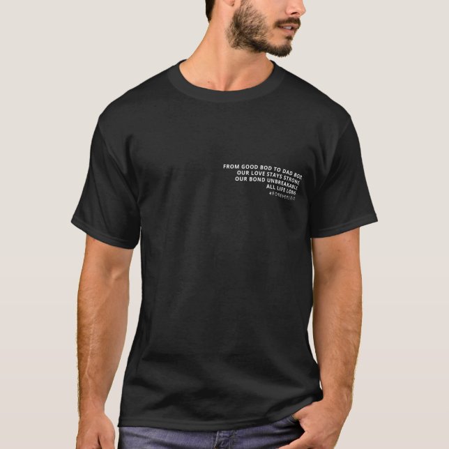 Camiseta Día del Padre Moderno, de la hija al negro de la s (Anverso)