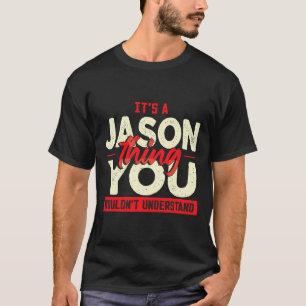 Camiseta Día del Padre Navidad Cumpleaños Nombre Jason