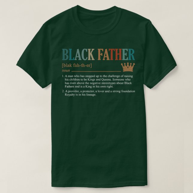 Camiseta Día del Padre Negro Nueva Definición Africana  (Diseño del anverso)