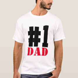 Camiseta Día del Padre número 1 Papá Blanco