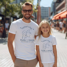 Camiseta Día del padre, padre e hija