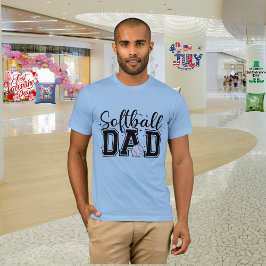 Camiseta Día del Padre "papá del softball"