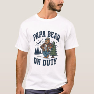 Camiseta Día del Padre Papá Oso de Servicio Divert