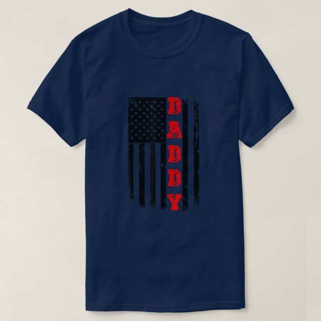 Camiseta Día del Padre Patriótico Americano Papá (Diseño del anverso)
