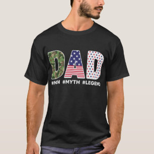 Camiseta Día del Padre Patriótico Camuflaje Papá Hombre Mit