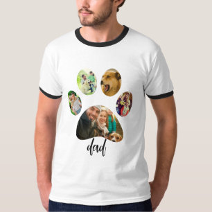 Camiseta Día del Padre Perro Papá   5 Colaje de Fotos de Hu