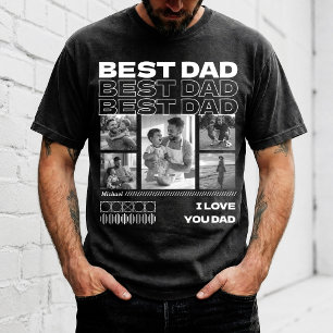 Camiseta Día del padre personalizado fotos del mejor papá
