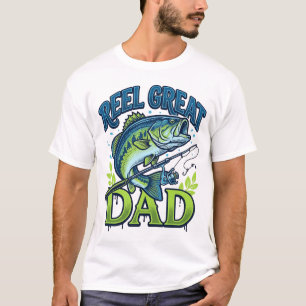 Camiseta Día del padre pesca de lubina diseño vectorial vin