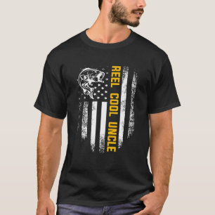 Camiseta Día del Padre Pescador con la bandera de época del