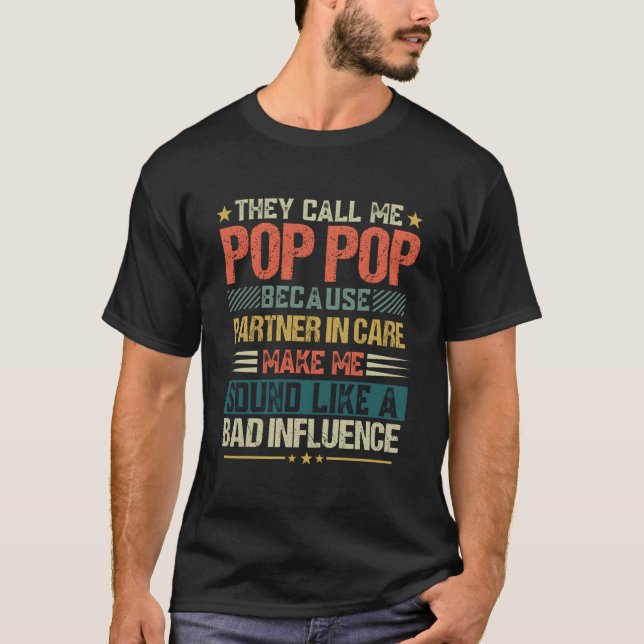 Camiseta Día del Padre Pop Pop Papá (Anverso)
