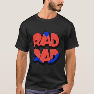 Camiseta Día del Padre Rad Día del Corazón Rojo Azul Trendy