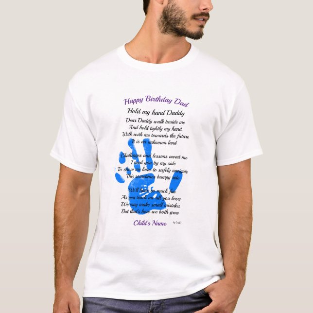 Camiseta Día del padre/regalo de cumpleaños de POEM del niñ (Anverso)