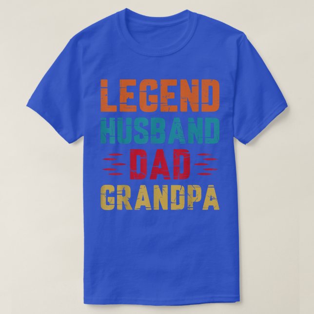 Camiseta Día del Padre Retro - Papá el Esposo de la Leyenda (Diseño del anverso)