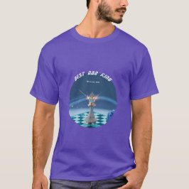 Camiseta Día del Padre Rey de Ajedrez Metálico Diamante Azu