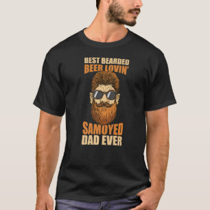 Camiseta Día del Padre Samoyed de la mejor cerveza barbuda 