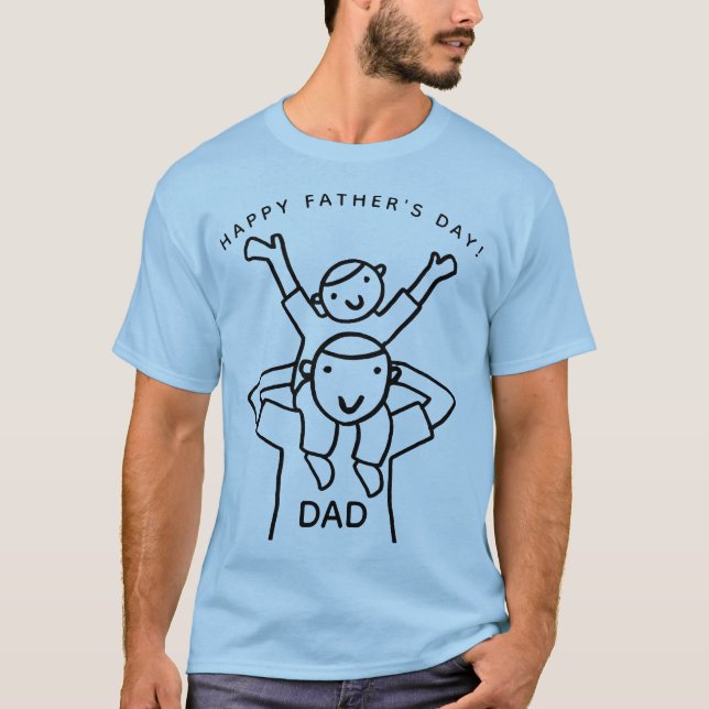 Camiseta Día del Padre Simple con Personalizado Infantil (Anverso)