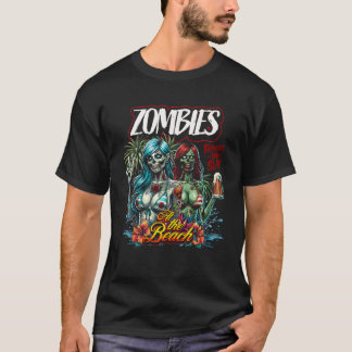 Camiseta Día del Padre Slay Zombie Beach 2 Chicas Horror pa