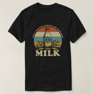 Camiseta Día del Padre Solo Papá Con La Leche Puesta de Sol