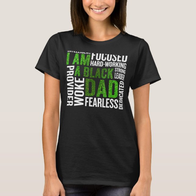 Camiseta Día del Padre Soy Black Dad Black Father Black Kin (Anverso)