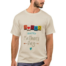 Camiseta Día del Padre Te Amo | Bloques ABC Lindos