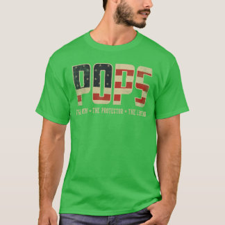 Camiseta Día del Padre USA Bandera Pops Protector 