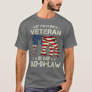 Camiseta Día del Padre Veteranos Mi Veterano Favorito Es Mi
